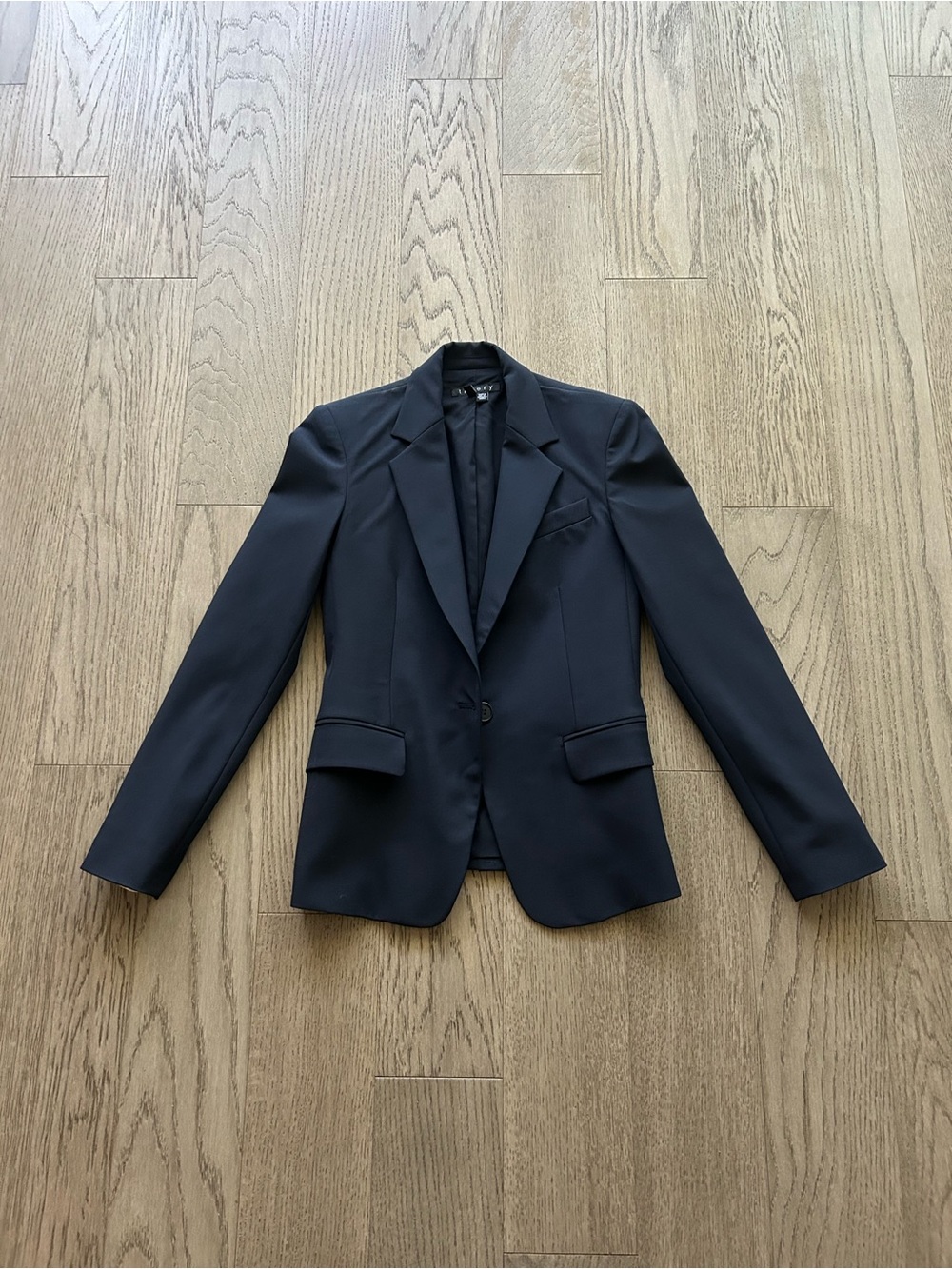 Theory Navy Single-Button Blazer